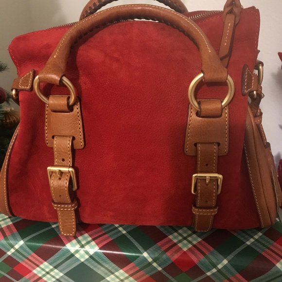 ๐๐Host Picks ๐๐ Dooney & Bourke Jones Small Red Nubuck Leather Satchel - Picture 6 of 7